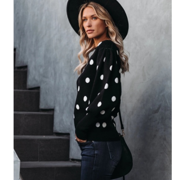 DENOSHA Polka Dot Sweater - Picture 6 of 8